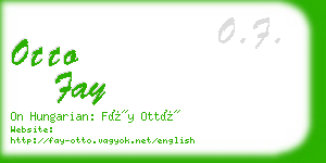 otto fay business card